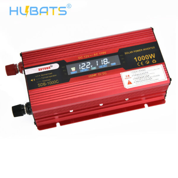SDB1000C3 1000W Portable Car LCD Power Inverter DC 12V/24V to AC 110V Converter With US Socket - Image 3