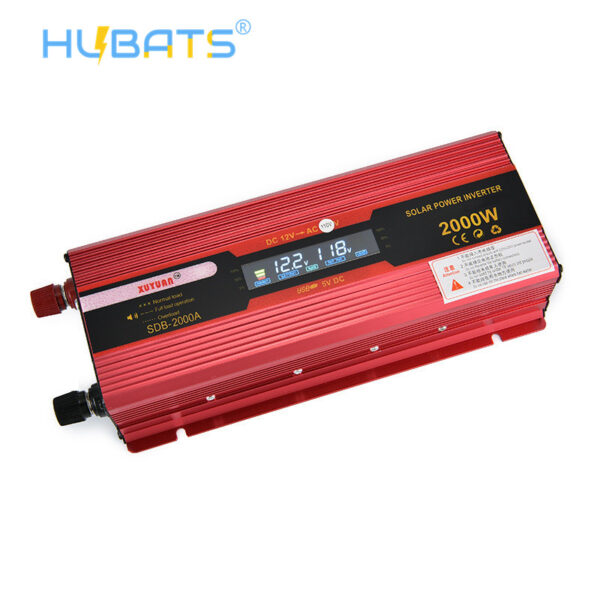 SDB2000A2 2000W Car Power Inverter DC 12V To AC 110V 2 AC Outlets Solar Converter With US Socket - Image 2