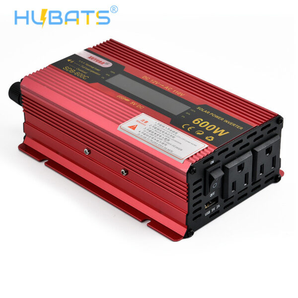 SDB600C(2)_副本 600W Portable Car LCD Power Inverter DC 12V/24V to AC 110V Converter With US Socket - Image 4