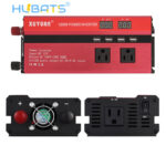 US 1200W Car Power Inverter DC 12V To AC 110V 3 AC Outlets Car Converter Charger 4 USB Port