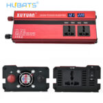 2000W Car Portable LED Power Inverter DC 12V To AC 220V Converter With EU Plug 4 USB