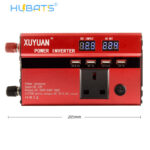 UK 600W Car LED Power Inverter DC 12V To AC 220V Modified Sine Wave Solar Inverter Converter 4 USB Port - Image 2