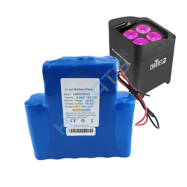 Chauvet Freedom Par Hex Stages Lights replacement battery 8800mAh 14.8v 8.8Ah (5) 8800mAh 14.8v 8.8Ah ICR18650 4S4P Rechargeable battery for Chauvet Freedom Par Hex Stage Light - Image 1