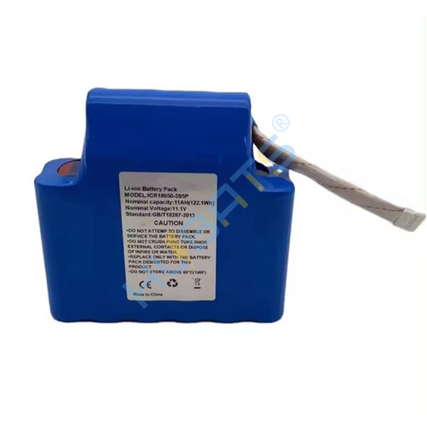 11000mAh 11.1V 11AH ICR18650-3S5P Li-ion rechargeable Battery pack For Stage lighting (1) 11000mAh 11.1V 11AH ICR18650-3S5P Li-ion rechargeable Battery pack For Stage lighting - Image 1
