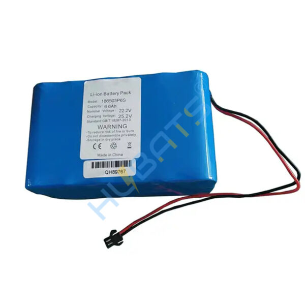6600mAh 22.2V 6.6Ah Lithium Ion Battery ICR18650 6S3P stage lighting battery for LED Light - Image 3