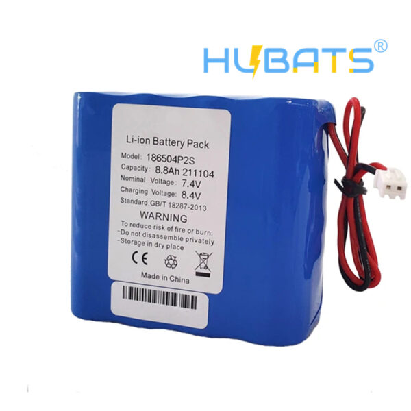 8800mAh 7.4V 8.8Ah Li Ion 18650 2S4P rechargeable Battery for Solar light stage lighting - Image 1