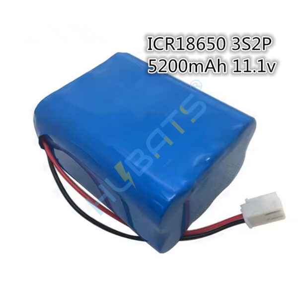 Stage lighting battery 5200mAh 11.1v 5.2Ah 12v for Wireless Uplight generic LED light (1) Stage lighting battery 5200mAh 11.1v ICR18650 3S2P 5.2Ah 12v for Wireless Uplight LED light - Image 1