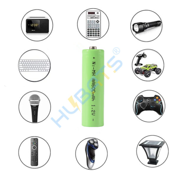 Solar Light replacement battery 600mAh 1.2V NI-MH AA 20PCS Rechargeable Battery for Garden Lights Remotes Toys (3) Solar Light replacement battery 600mAh 1.2V NI-MH AA 20PCS Rechargeable Battery for Garden Lights Remotes Toys - Image 4