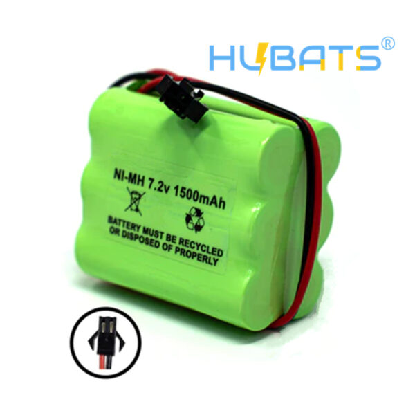 7.2v 1500mAh Ni-MH AA rechargeable Battery Pack Replacement for RC Car (1) 7.2v 1500mAh Ni-MH AA rechargeable Battery Pack Replacement for RC Car Toys - Image 1