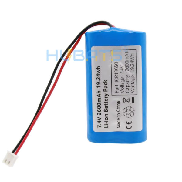 HB18650-2600-2S1P(3) ICR18650 7.4V 2600mAh 2S1P Li-ion 7.4V 2600mAh 19.24Wh 18650 battery pack 2.6AH 7.4V Lithium Ion Battery pack - Image 1