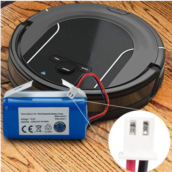 Lithium Ion Battery Pack 18650 4S1P 14.8V 2600mAh for Shark Ion Robot RV850 RV850BRN RV850C RV850WV 2 Prong 18650 2600mAh 14.8V - Image 3