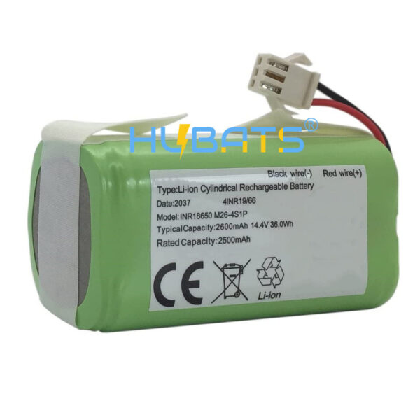 INR18650-2600-4(2) Lithium Ion Battery Pack 18650 4S1P 14.4V 2600mAh Compatible with Ecovacs Deebot N79S 500 N79 DN622 N79S 500 N79 DN622 Eufy RoboVac 11S 12 15C 25C 30C 35C Vacuum Cleaners - Image 2