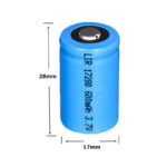 2PCS 17280 600mAh 3.7v battery for Guitar Transmitter Digital applications - Image 2