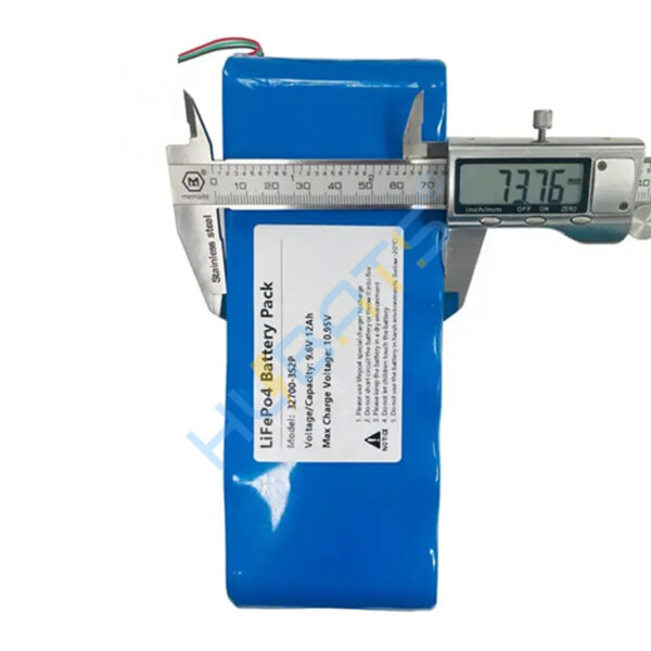 12000mAh 9.6V 3S2P 12Ah LiFePO4 32700 Battery with XT60 plug for Solar Light electric application (3) 12000mAh 9.6V 3S2P 12Ah LiFePO4 32700 Battery with XT60 plug for Solar Light electric application - Image 3