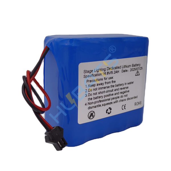 16.8V 5.2AH Stage Lighting Dedicated Lithium Battery 14.8v 5200mAh for LED light (2) 14.8v 5200mAh 16.8v 5.2Ah Battery for Outdoor LEDJ Rapid QB1s Uplighters - Image 2